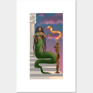 Sasha Colby Goddess Snake Temple Posters and Art